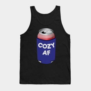 Cozy AF Can Koozie Design Tank Top